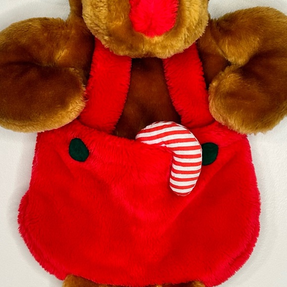Vintage Santas Best Christmas Stocking Moose Plush - Picture 3 of 8